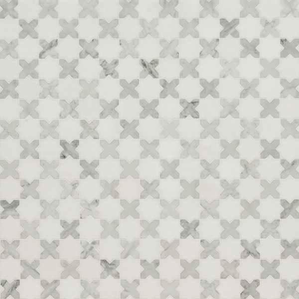 Msi Vera Anne Pattern 11.81 In. X 11.81 In. X 10Mm Polished Mosaic Marble Floor And Wall Tile, 10PK ZOR-MD-0536 - main